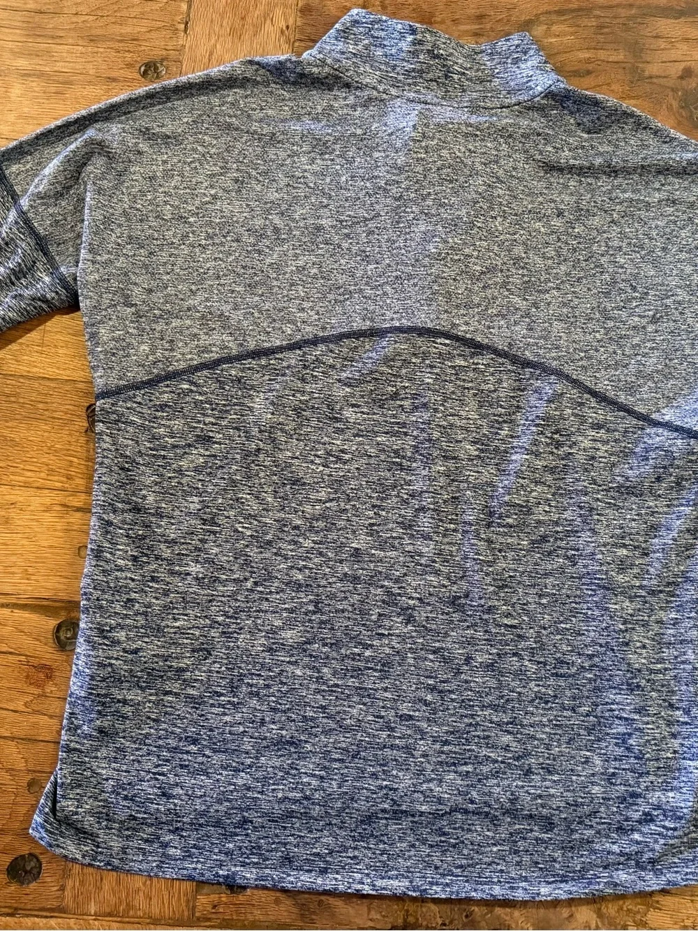 Nike Blue Heathered Quarter Zip Pullover